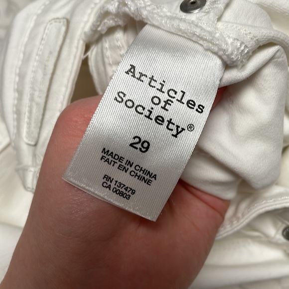 Articles of Society Mid Rise White Skinny Jeans - Picture 9 of 9